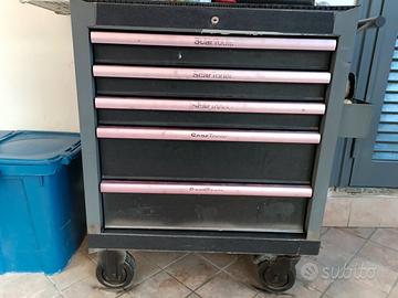 Porta attrezzi con scomparti + attrezzi 