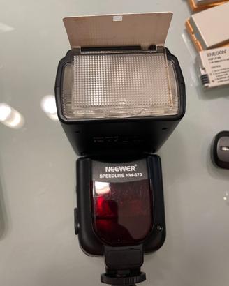 Flash Speedlite TTL NW-670 per Canon + Trigger