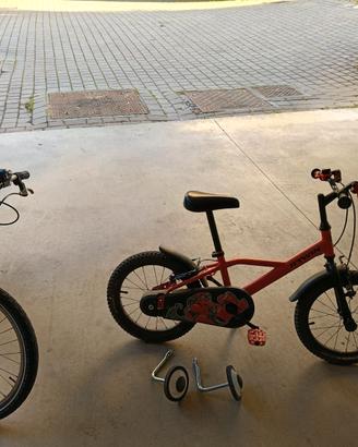 Bicicletta bambino misura 16 con rotelle incluse