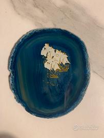Sottobicchiere di Agata blu