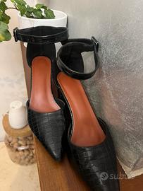 Scarpe Décolleté Slingback Nere