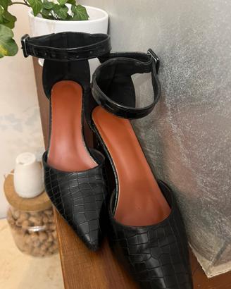Scarpe Décolleté Slingback Nere