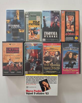 Lotto 9 VHS PulpFiction WillHunting Attimo fuggent