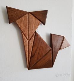 Quadro decorazione cane legno pezzo unico eco