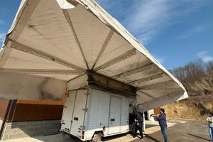 Camion per mercato ambulante con tenda reanult