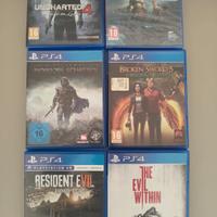 Giochi Ps4: GOW, UNCH4, MORDOR, TEW, RE7, BS