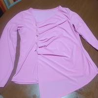 maglia rosa con bottoni 