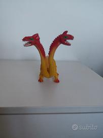 dinosauro mostro a due teste in gomma anni 80 vint