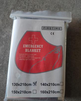 Coperta termica S.O.S. per emergenza o sport 