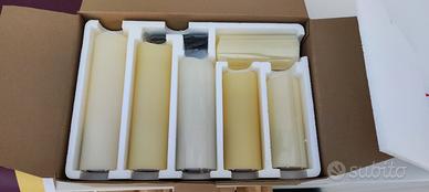 Candele vere di cera con lampadina LED