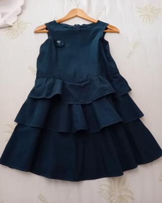 vestitino bimba blu a balze