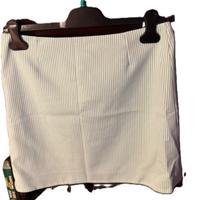 Gonna a righe bianco e verde -  Versace