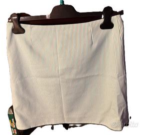 Gonna a righe bianco e verde -  Versace