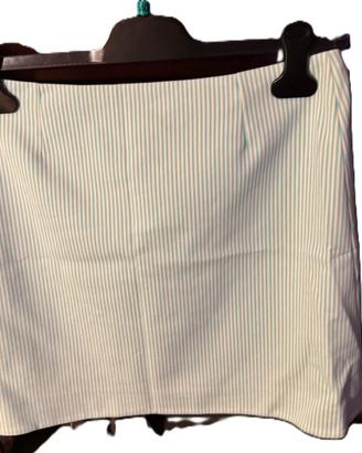 Gonna a righe bianco e verde -  Versace