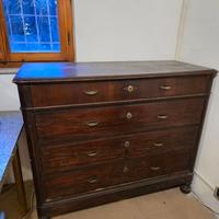 antico COMO' 4 CASSETTI in legno CASSETTIERA