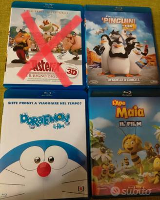 Blu ray Asterix, Doraemon, i pinguini e l'ape maia