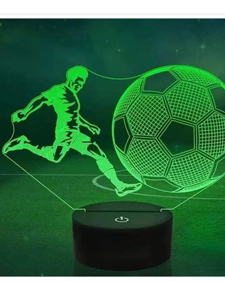 Luce led 3D , lampada gioco calcio multicolore con