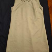 Vestitino Kcc Turchese Pailettes Colletto Perlato