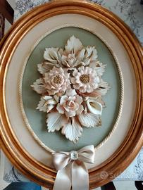 Quadro Capodimonte Originale - Fiori Porcellana