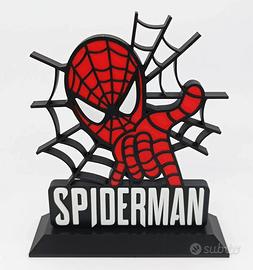 Logo Spider-Man con Ragnatela in Plastica 3D