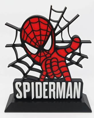 Logo Spider-Man con Ragnatela in Plastica 3D
