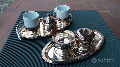 Servizio caffè argento x 2