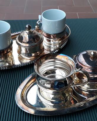 Servizio caffè argento x 2