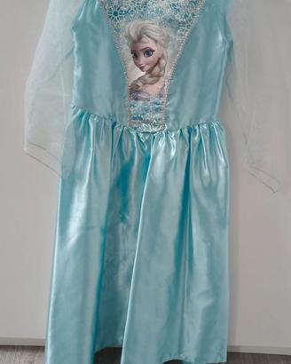 Vestito Carnevale principessa Elsa bimba 5/6 anni