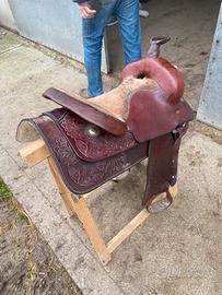 Sella americana el cuero 17 pollici