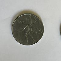 Monete italia 50 lire del 55 e  56 e 100 lire 57