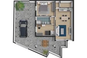 Piano terra nuova costruzione con cortile su 2lati