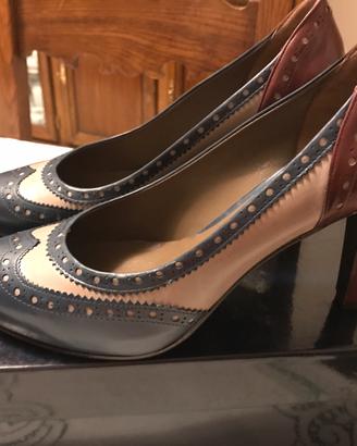 Scarpe da donna stile inglese tacco alto nuove