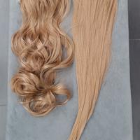 2 coda estension capelli biondi liscia e mossa
