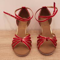 Scarpe donna da ballo n. 37 nuove color rosso oro