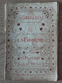 Libretto La Boheme di G. Puccini