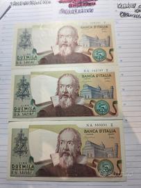 lotto 3 PZ 2000 Lire galileo fds 