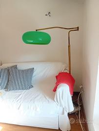 Lampada Decó verde e ottone 144 x 62 cm
