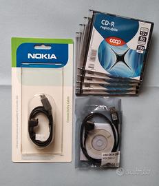 Kit cavi USB Nokia vintage (CA53 + DKU2) + OMAGGIO