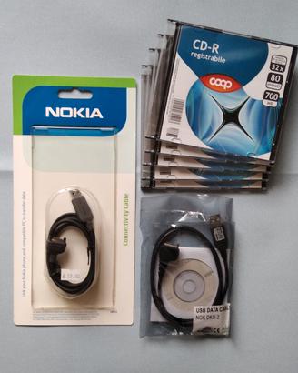 Kit cavi USB Nokia vintage (CA53 + DKU2) + OMAGGIO