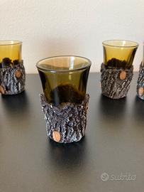 Set 5 bicchierini liquore cicchetti shot vintage