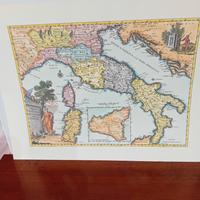 Italia stampa carta geografica 