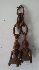 MASCHERA ETNICA IN LEGNO INTARSIATO UOMO/DONNA