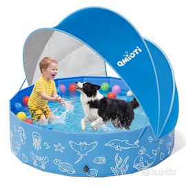 Piscina 120*30 con SPF 50. Cani e bambini