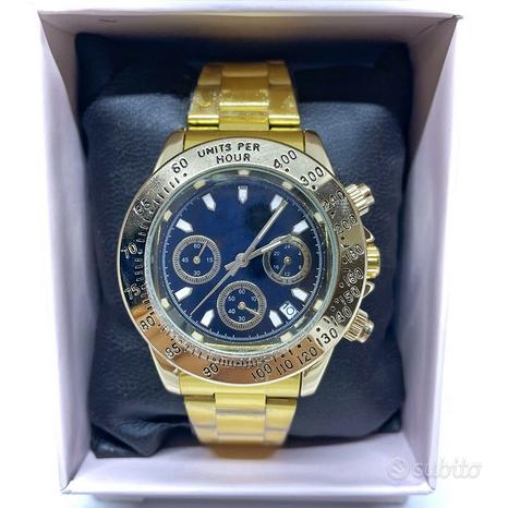 Orologio Uomo in Metallo con Quadrante Nero *NUOVO