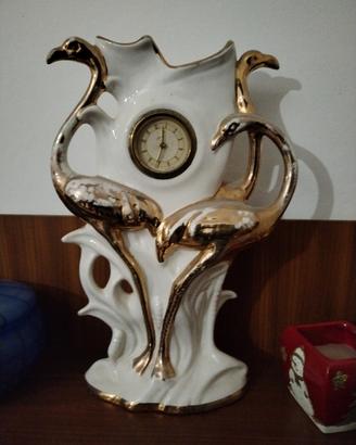 orologio con cigno oro vintage