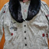 Maglie con colletto pelliccia sintetico taglia S_M