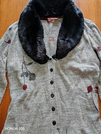 Maglie con colletto pelliccia sintetico taglia S_M