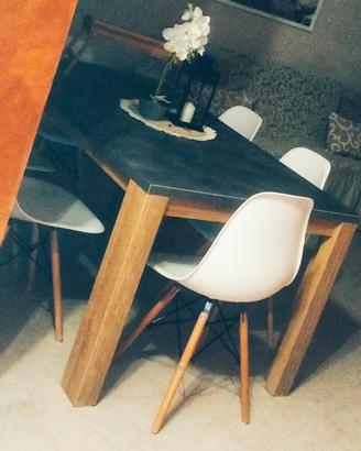 Tavolo rettangolare stile industriale 