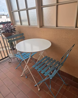 Tavolo da giardino bistrot in metallo con 2 sedie