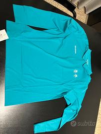 10 polo AZZURRE manica lunga XXL